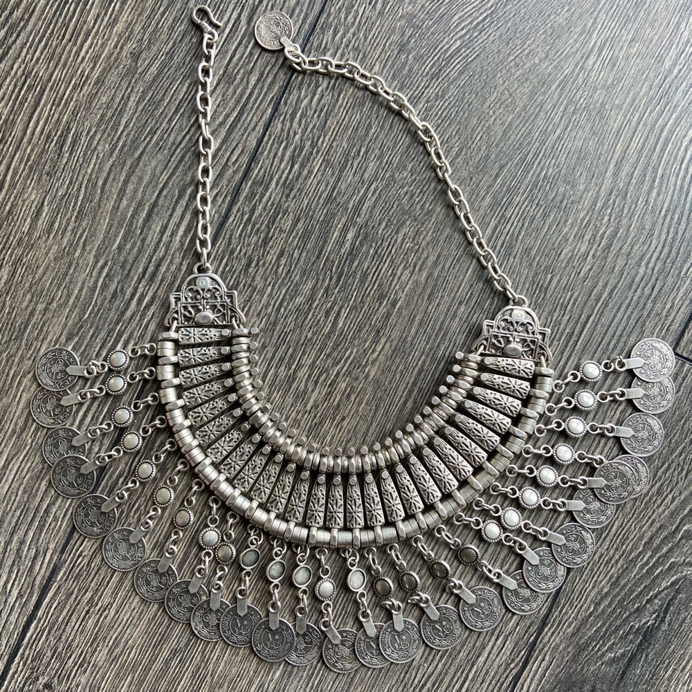 Coin statement necklace. Lightly worn.